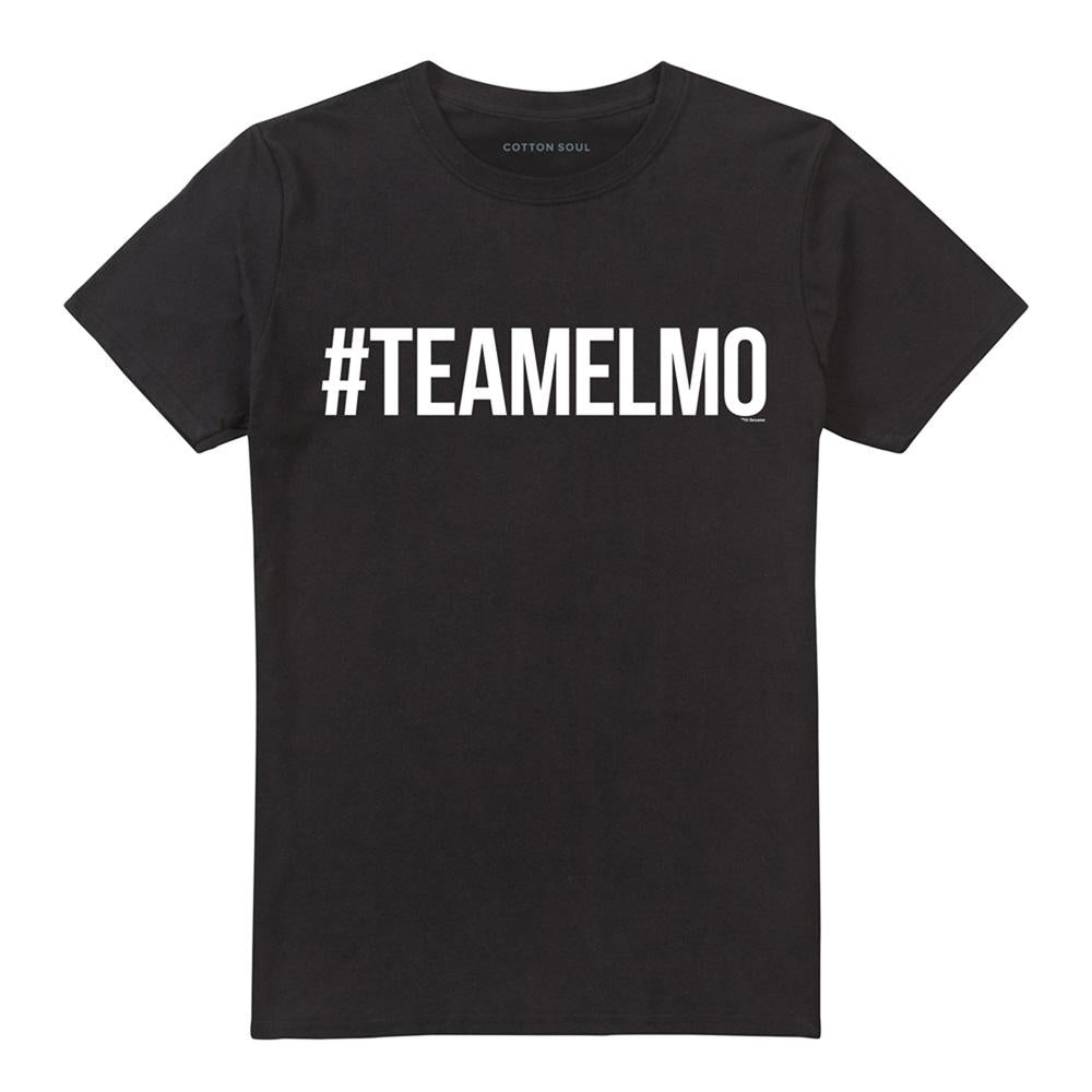 Black - Front - Sesame Street Unisex Adult Team Elmo T-Shirt