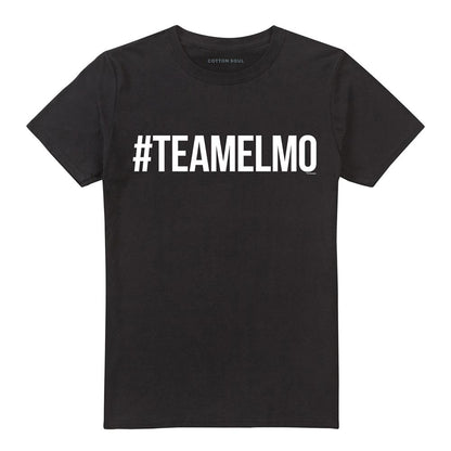 Black - Front - Sesame Street Unisex Adult Team Elmo T-Shirt