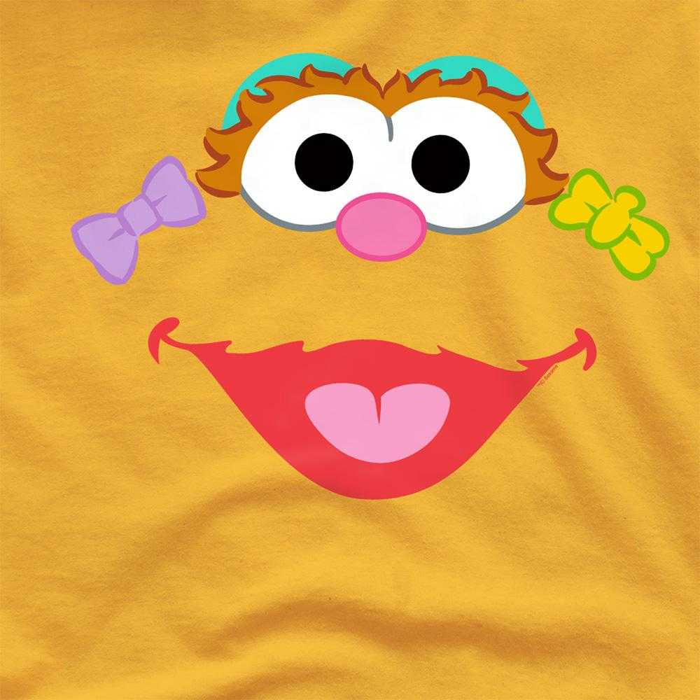 Gold - Side - Sesame Street Unisex Adult Zoey Face T-Shirt