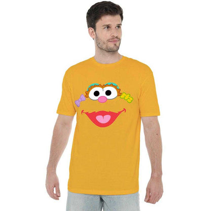 Gold - Lifestyle - Sesame Street Unisex Adult Zoey Face T-Shirt