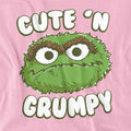 Pink - Side - Sesame Street Unisex Adult Cute N Grumpy T-Shirt
