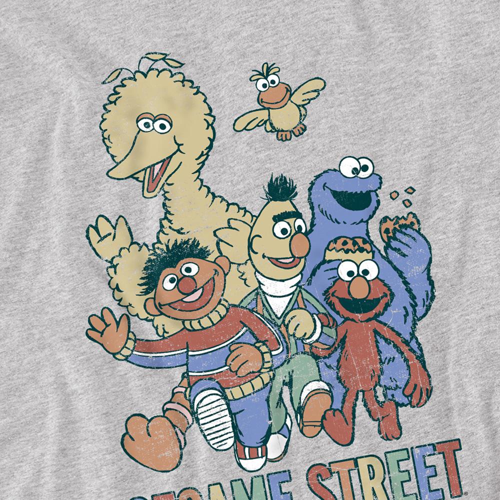 Athletic Heather - Side - Sesame Street Unisex Adult Group Heather T-Shirt