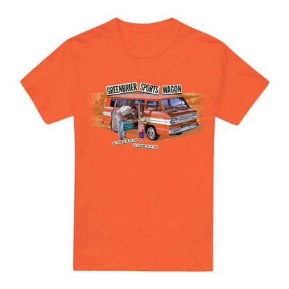 Orange - Front - Chevrolet Unisex Adult Greenbrier Corvair Sport Wagon T-Shirt