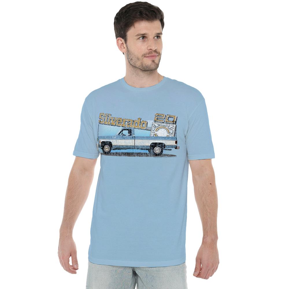 Light Blue - Lifestyle - Chevrolet Unisex Adult Old Silverado Sketch T-Shirt