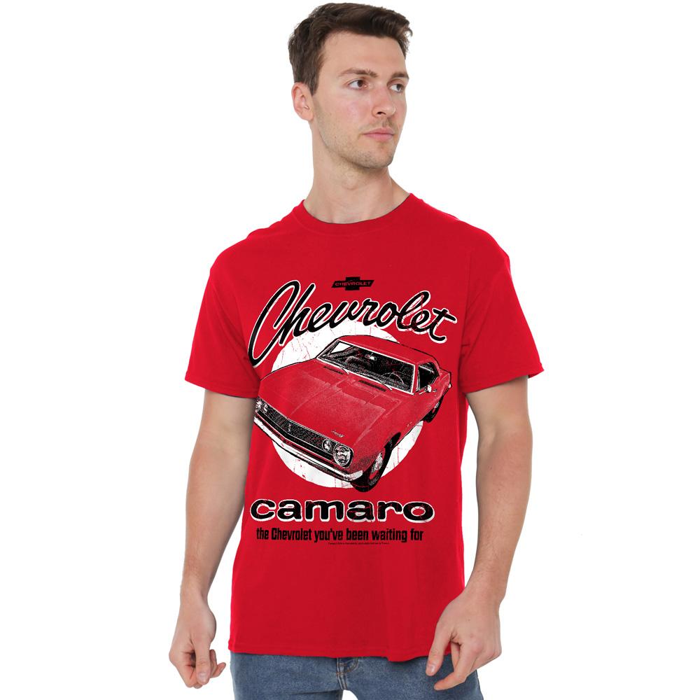 Red - Back - Chevrolet Unisex Adult Camaro Retro T-Shirt