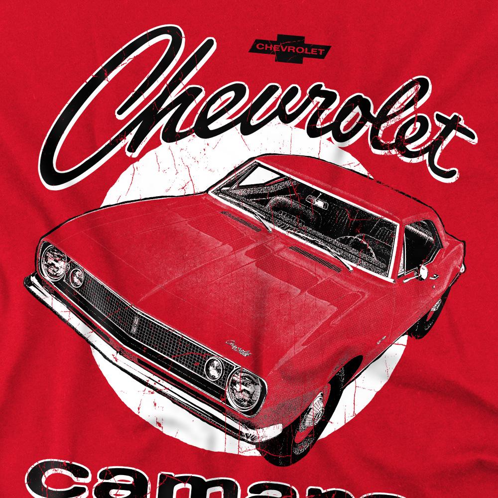 Red - Side - Chevrolet Unisex Adult Camaro Retro T-Shirt