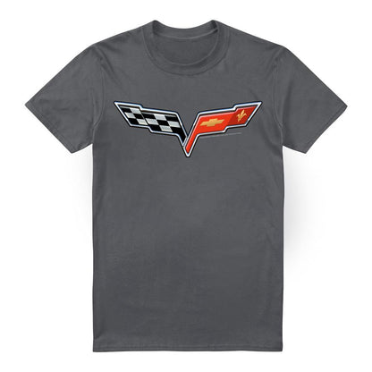 Charcoal - Front - Chevrolet Unisex Adult The Vette Medallion T-Shirt