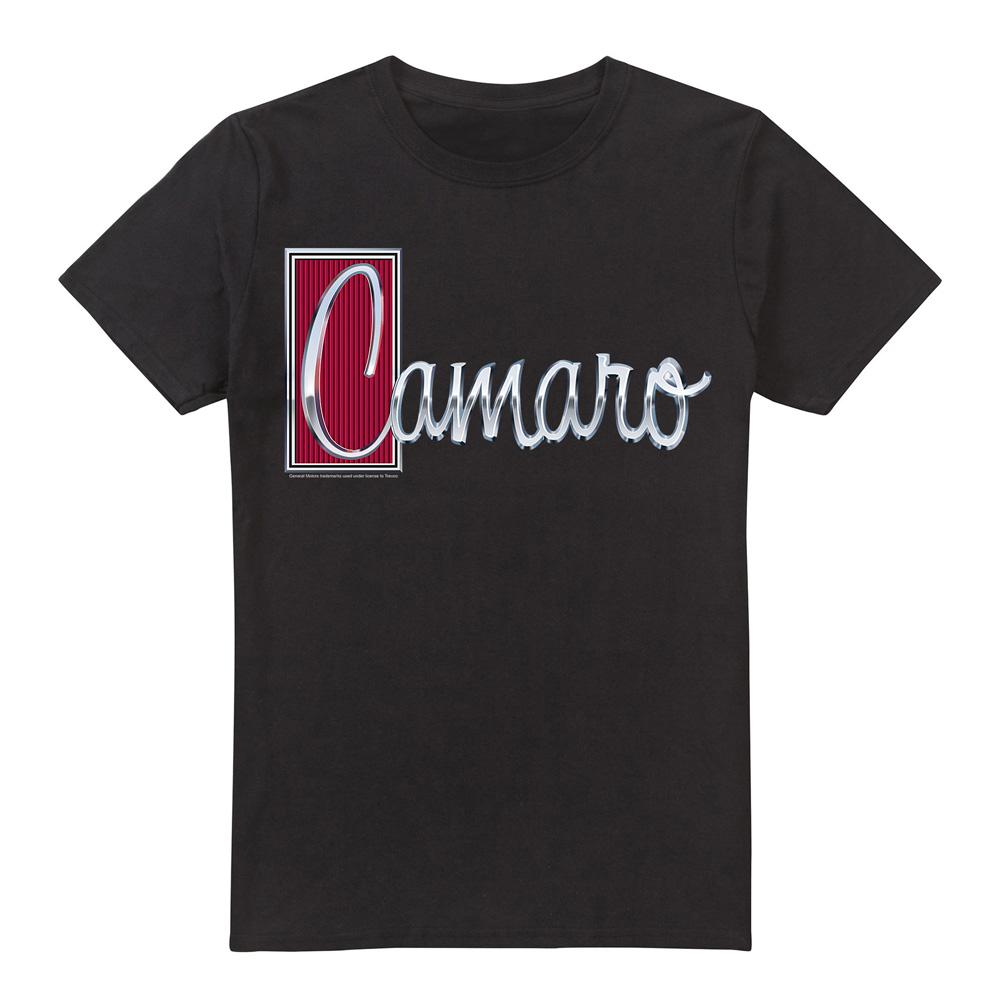 Black - Front - Chevrolet Unisex Adult Chrome Script T-Shirt