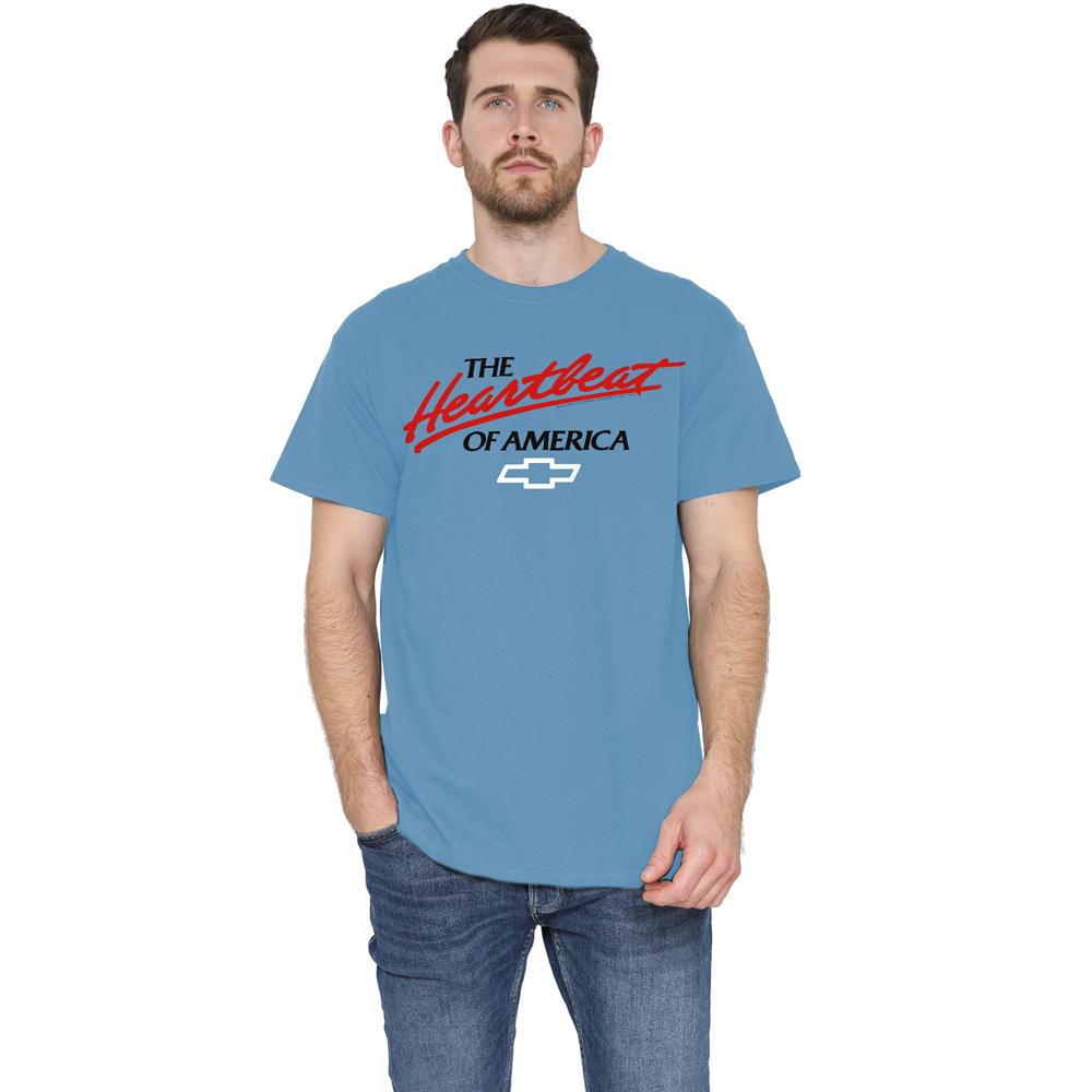 Carolina Blue - Lifestyle - Chevrolet Unisex Adult Heartbeat Of America T-Shirt
