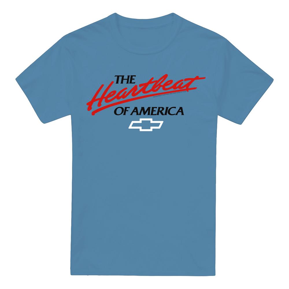 Carolina Blue - Front - Chevrolet Unisex Adult Heartbeat Of America T-Shirt