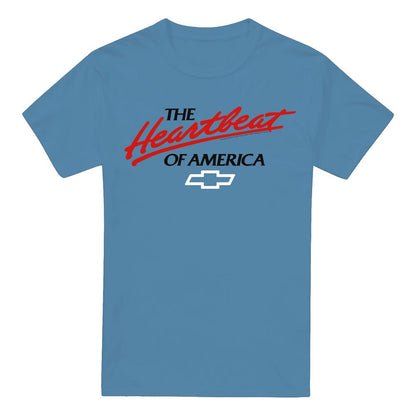 Carolina Blue - Front - Chevrolet Unisex Adult Heartbeat Of America T-Shirt