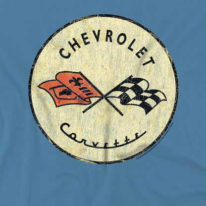Carolina Blue - Side - Chevrolet Unisex Adult Old Vette T-Shirt