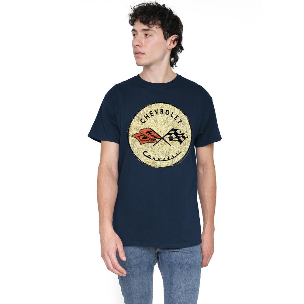 Navy - Lifestyle - Chevrolet Unisex Adult Old Vette T-Shirt