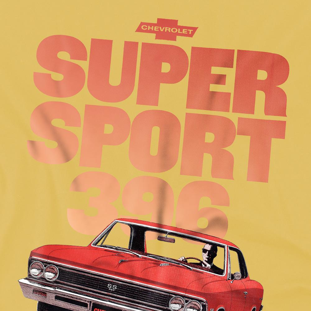 Banana Yellow - Side - Chevrolet Unisex Adult Super Sport 396 T-Shirt