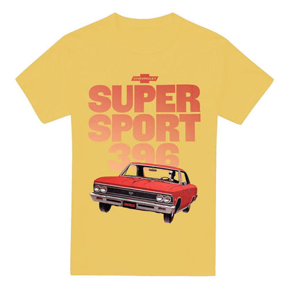 Banana Yellow - Front - Chevrolet Unisex Adult Super Sport 396 T-Shirt