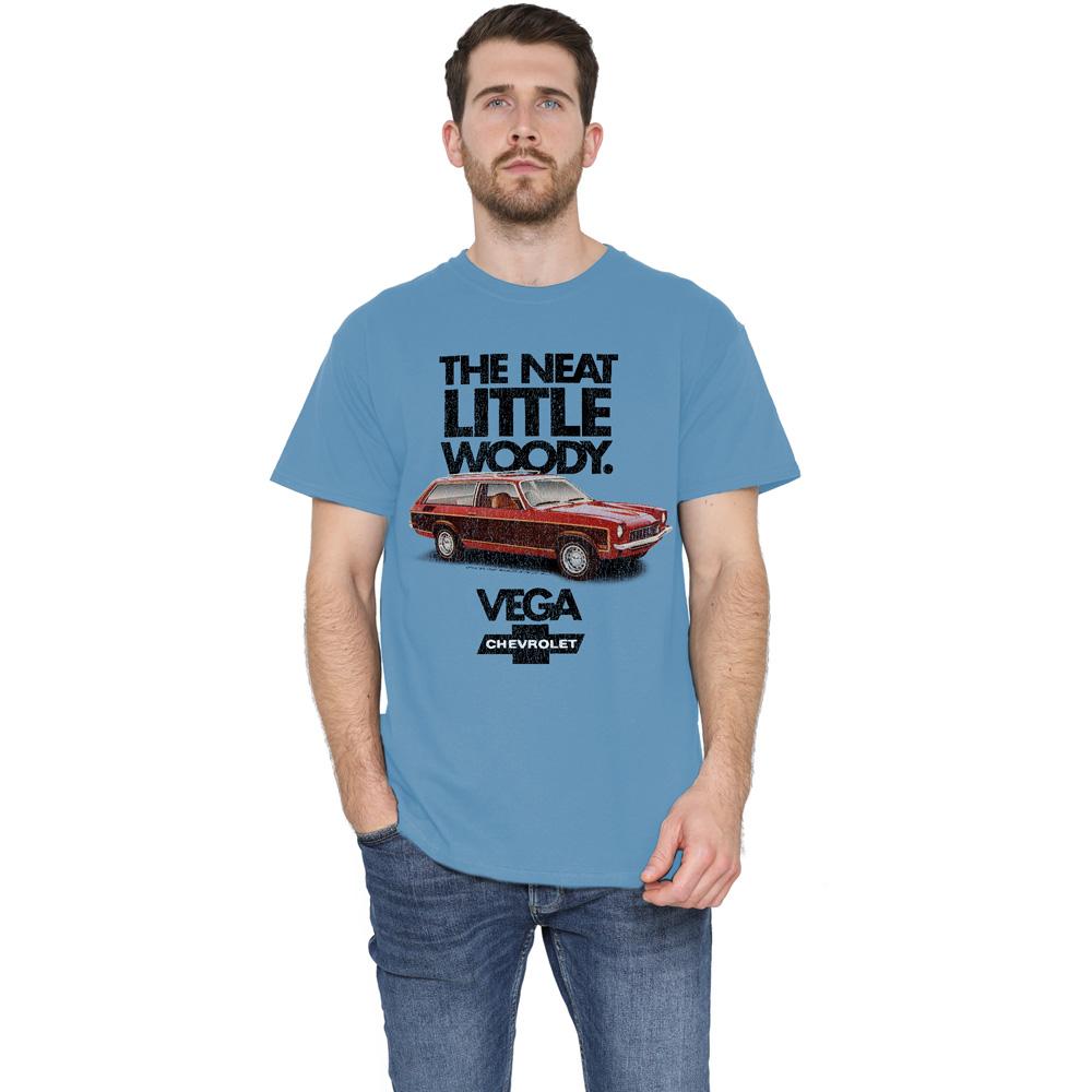 Carolina Blue - Back - Chevrolet Unisex Adult Vega The Neat Little Woody T-Shirt