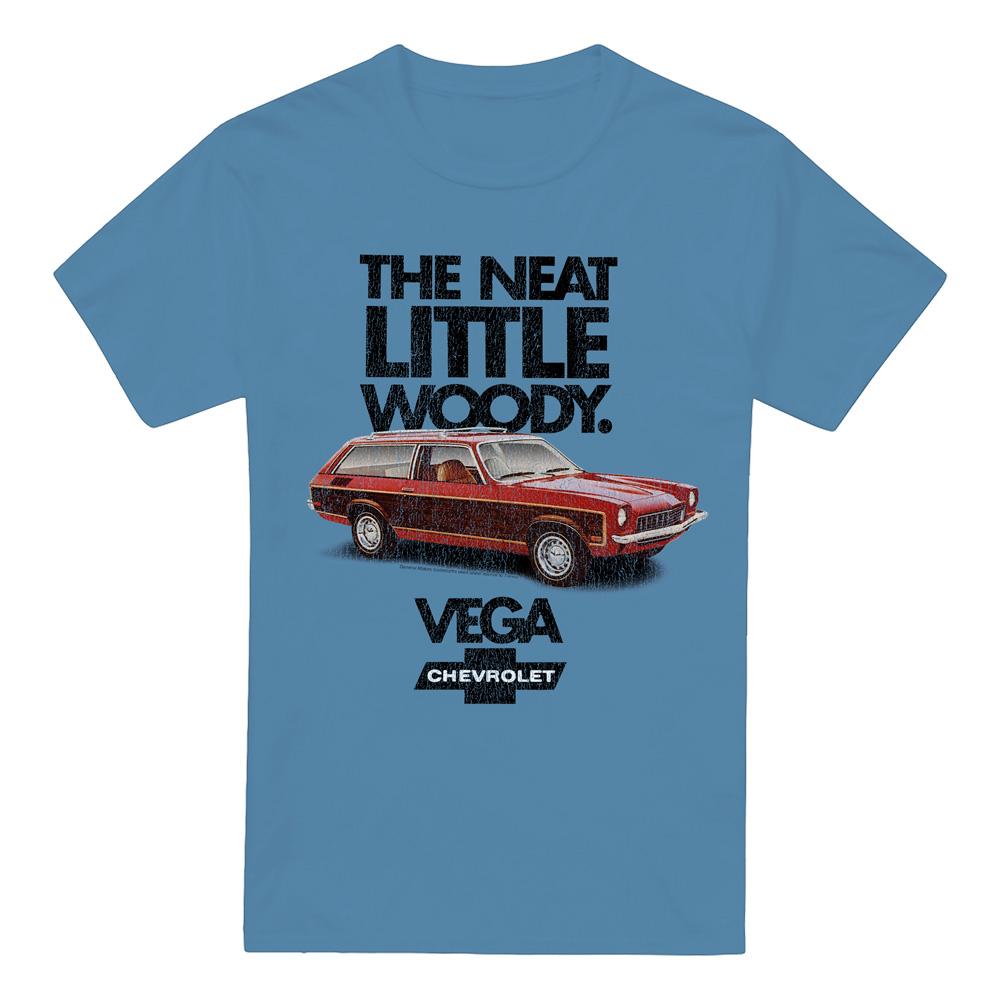 Carolina Blue - Front - Chevrolet Unisex Adult Vega The Neat Little Woody T-Shirt