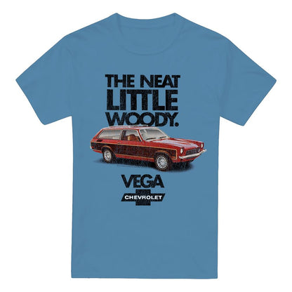 Carolina Blue - Front - Chevrolet Unisex Adult Vega The Neat Little Woody T-Shirt