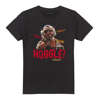 Black - Front - Labyrinth Unisex Adult Hoggle T-Shirt