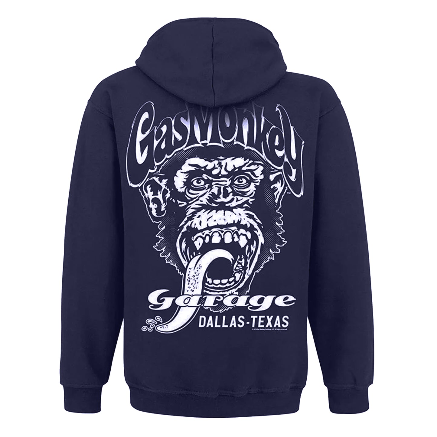 True Indigo - Back - Gas Monkey Garage Mens Logo Hoodie