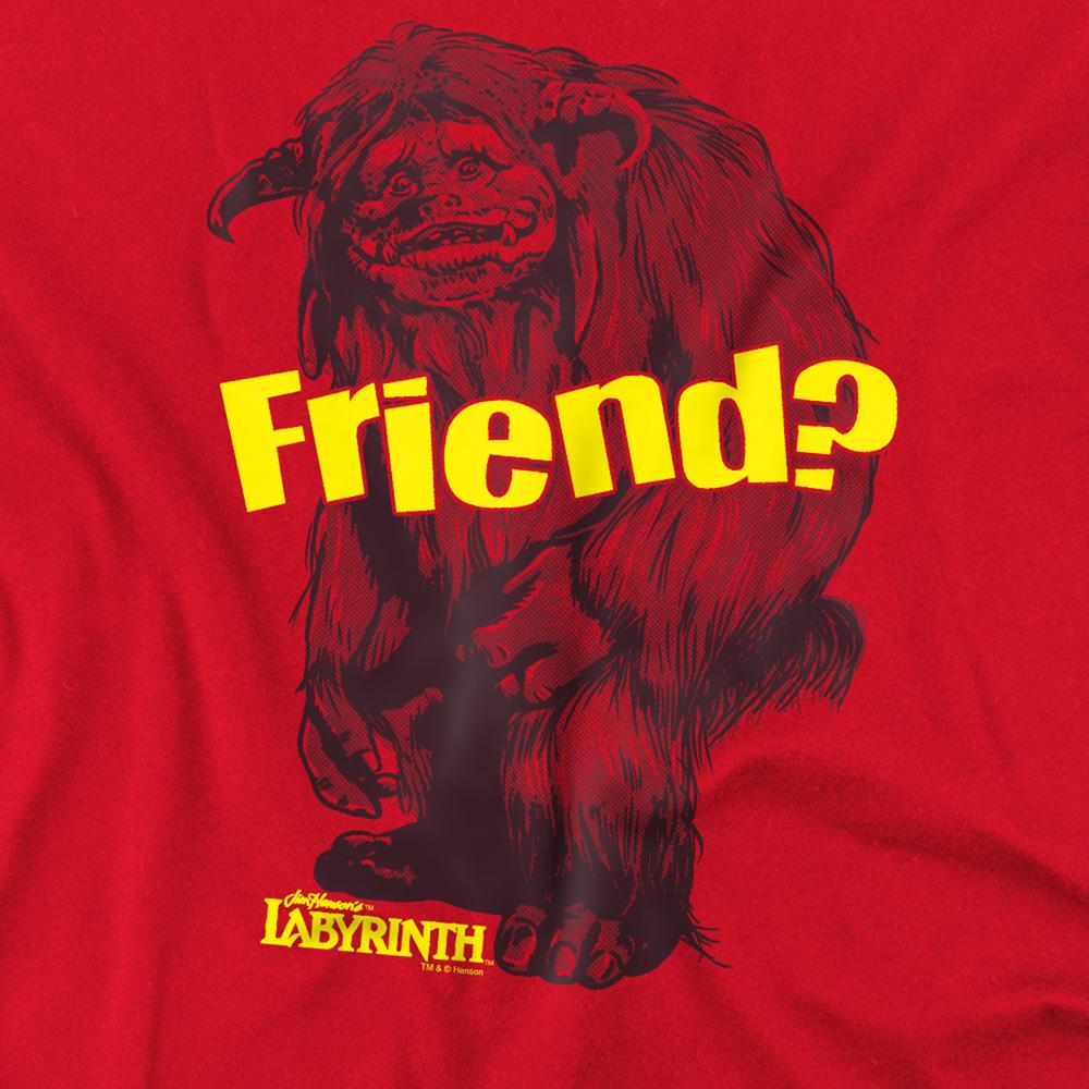 Red - Side - Labyrinth Unisex Adult Friend Ludo T-Shirt