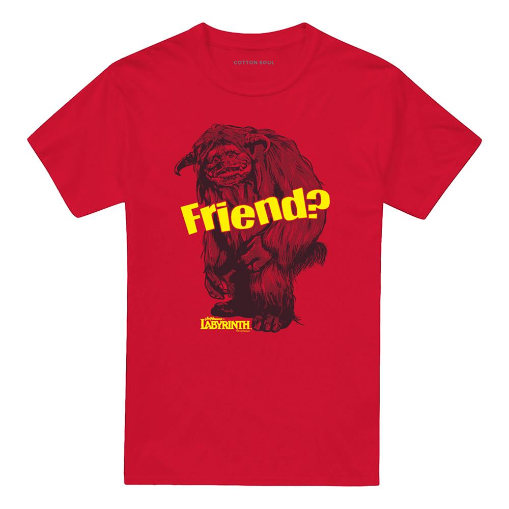 Red - Front - Labyrinth Unisex Adult Friend Ludo T-Shirt