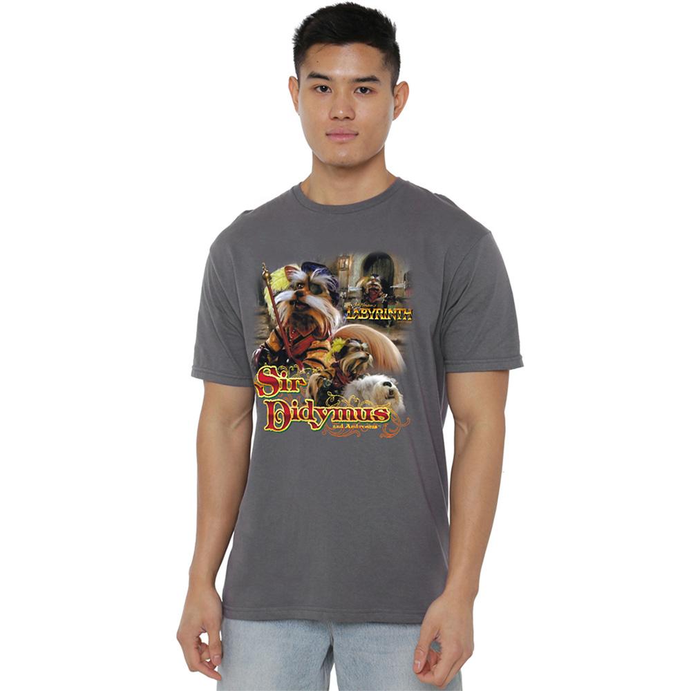 Charcoal - Back - Labyrinth Unisex Adult Sir Didymus T-Shirt