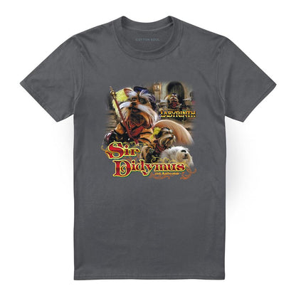 Charcoal - Front - Labyrinth Unisex Adult Sir Didymus T-Shirt
