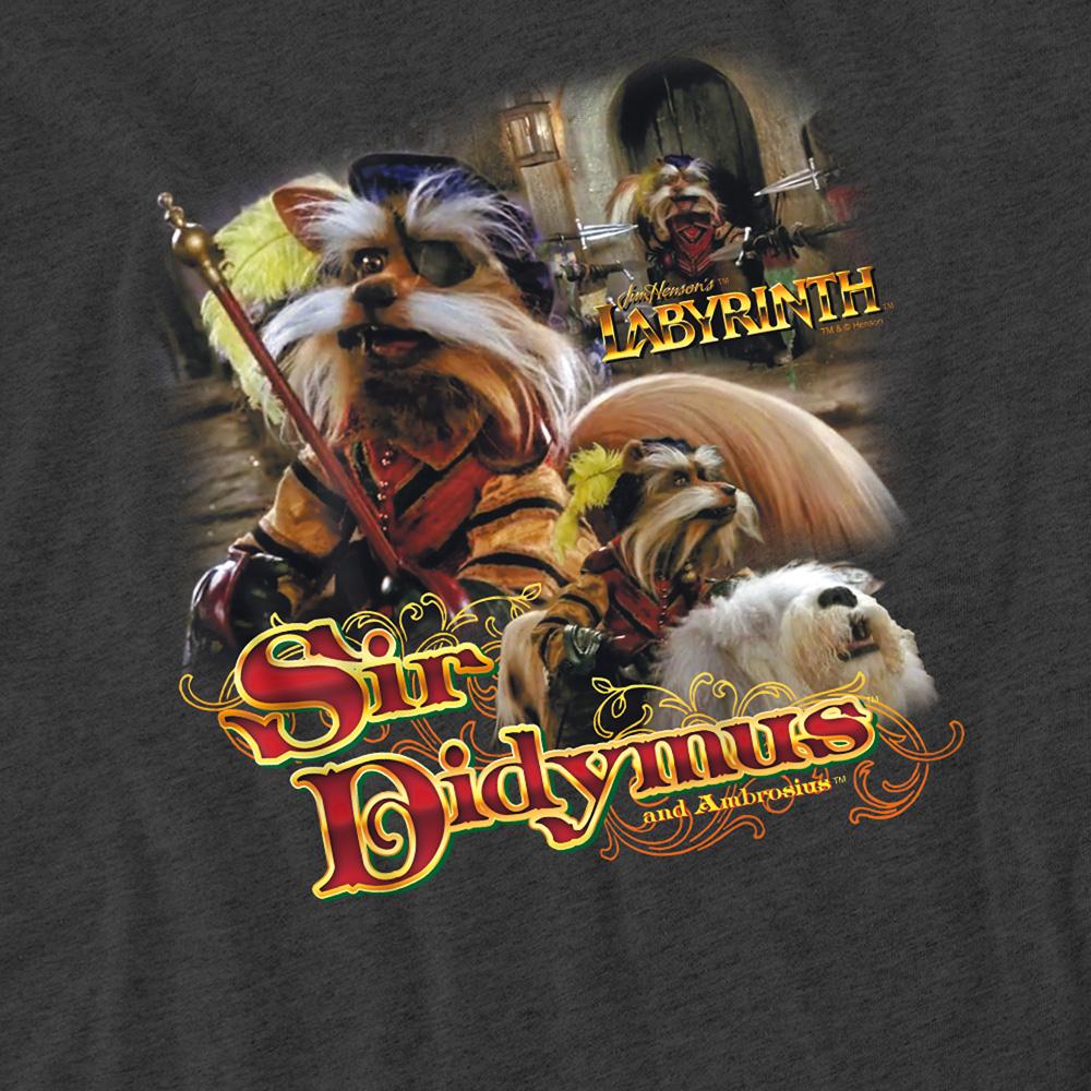 Charcoal - Side - Labyrinth Unisex Adult Sir Didymus Heather T-Shirt