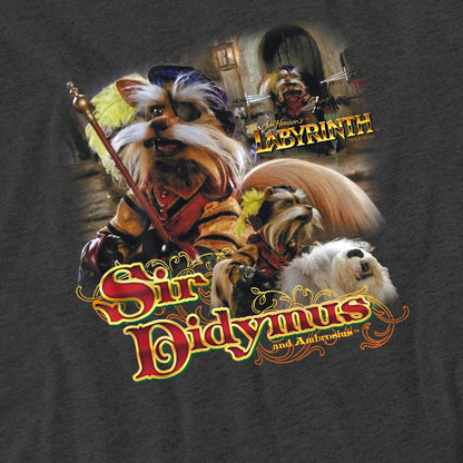 Charcoal - Side - Labyrinth Unisex Adult Sir Didymus Heather T-Shirt