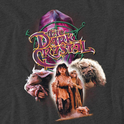 Charcoal - Side - Dark Crystal Unisex Adult The Good Guys Heather T-Shirt