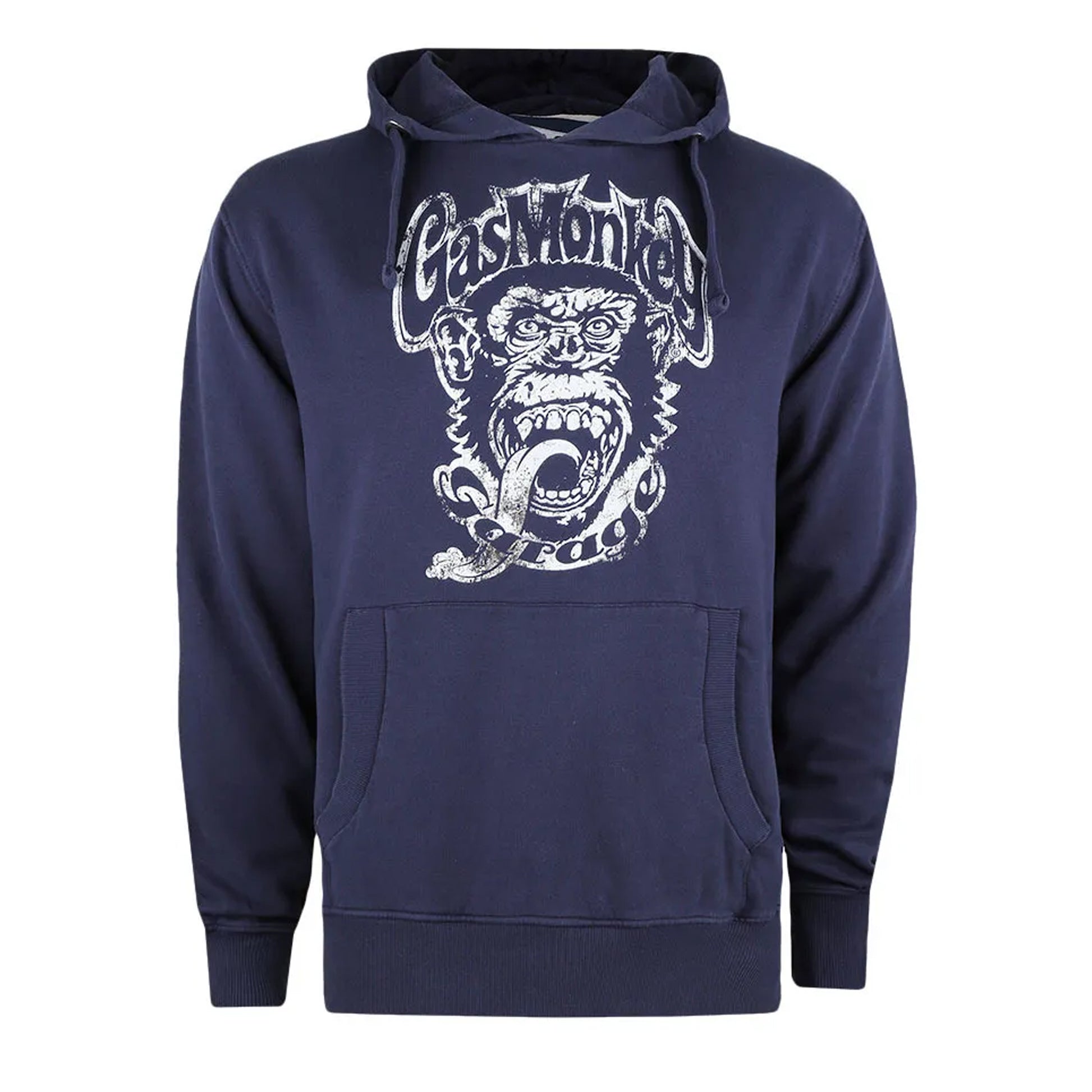 True Indigo - Front - Gas Monkey Garage Mens Logo Hoodie