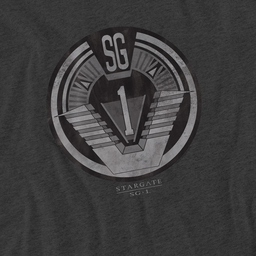 Charcoal - Side - Stargate SG-1 Unisex Adult Team Badge T-Shirt