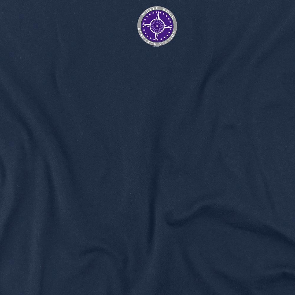 Navy - Side - Stargate SG-1 Unisex Adult White Rock Logo T-Shirt