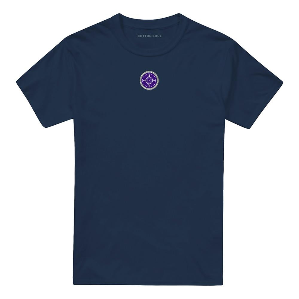 Navy - Front - Stargate SG-1 Unisex Adult White Rock Logo T-Shirt