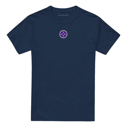 Navy - Front - Stargate SG-1 Unisex Adult White Rock Logo T-Shirt