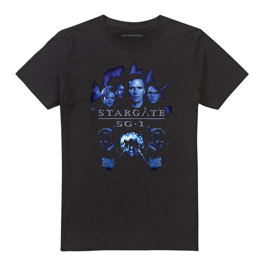 Black-Black - Front - Stargate SG-1 Unisex Adult Command T-Shirt