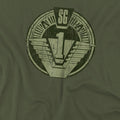 Military Green - Side - Stargate SG-1 Unisex Adult Distressed T-Shirt