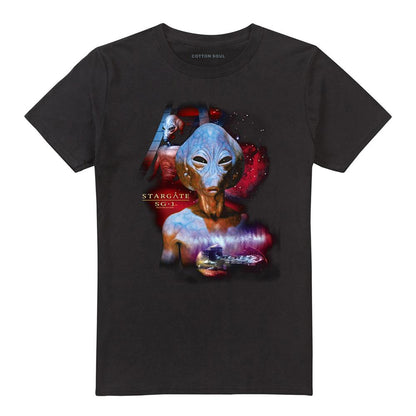 Black - Front - Stargate SG-1 Unisex Adult The Asgard T-Shirt