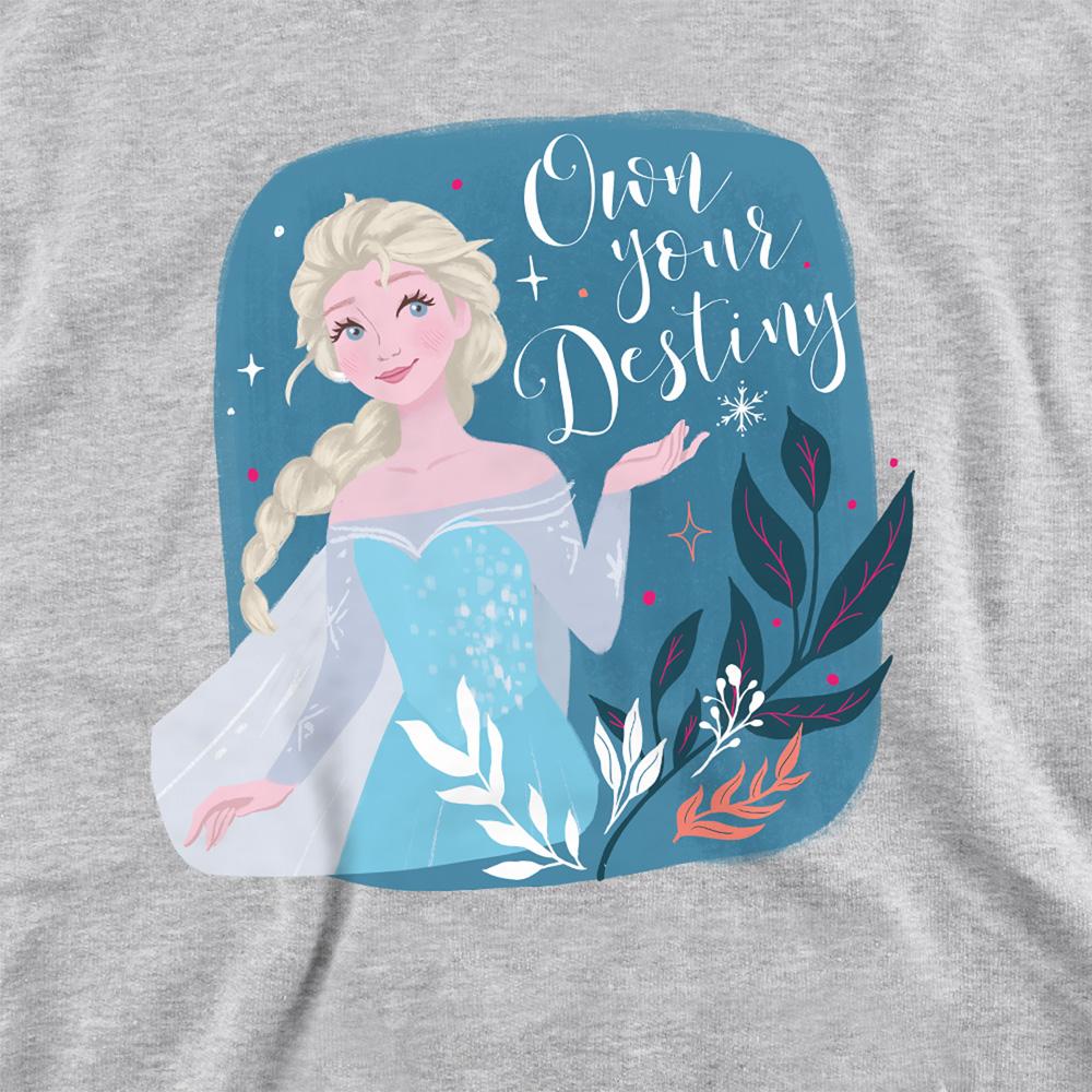 Athletic Heather - Back - Frozen Childrens-Kids Own Your Destiny Elsa Heather Pullover Hoodie