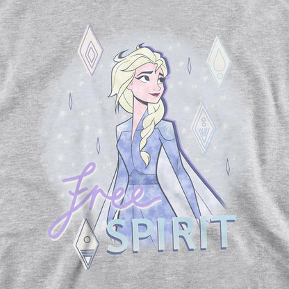 Athletic Heather - Back - Frozen Childrens-Kids Believe In Yourself Elsa Hoodie