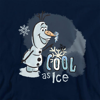 Navy - Back - Frozen Childrens-Kids The Fire Spirit Are Cool As Ice Olaf & Bruni Hoodie