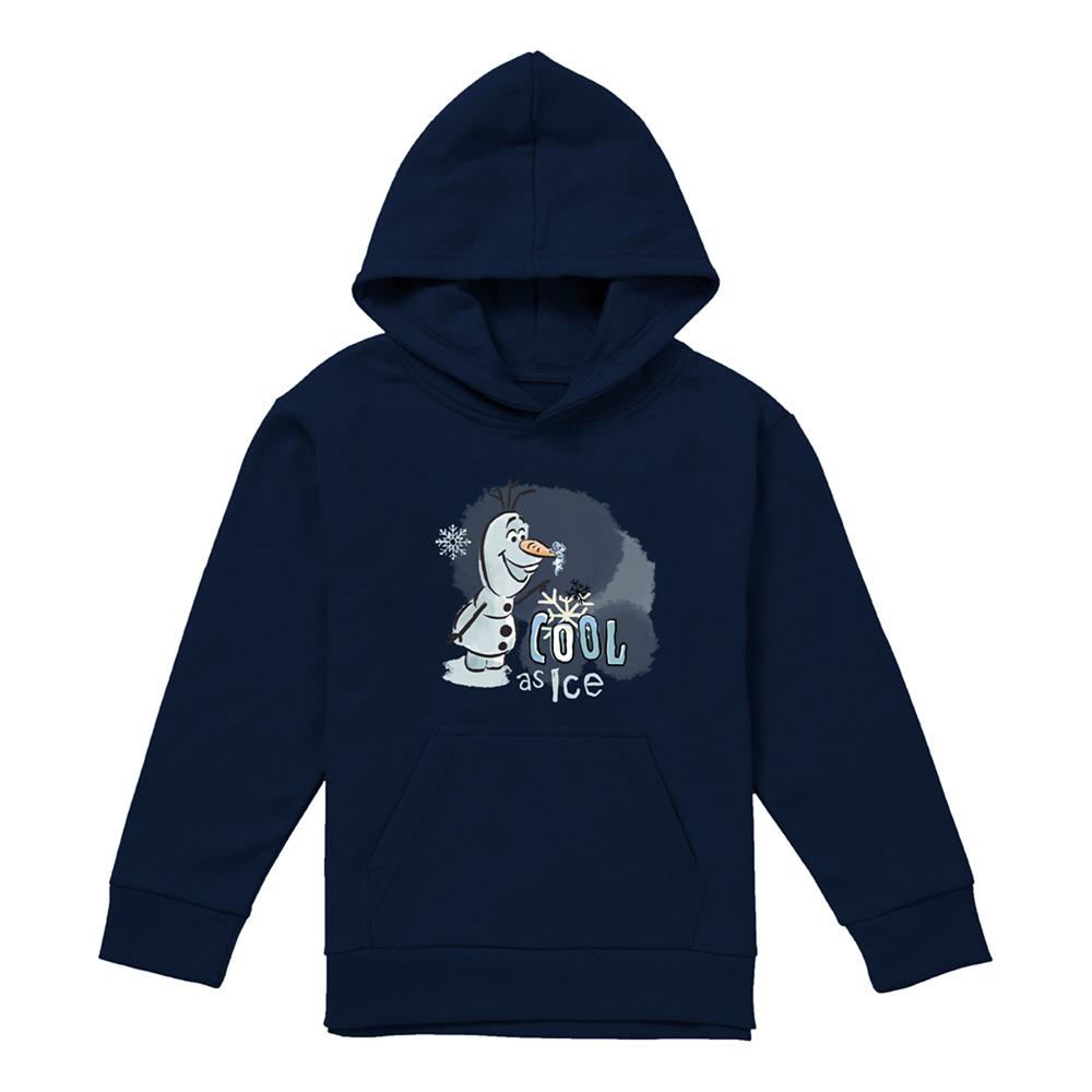 Navy - Front - Frozen Childrens-Kids The Fire Spirit Are Cool As Ice Olaf & Bruni Hoodie