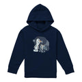 Navy - Front - Frozen Childrens-Kids The Fire Spirit Are Cool As Ice Olaf & Bruni Hoodie