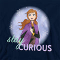 Navy - Back - Frozen Childrens-Kids Stay Curious Anna Pullover Hoodie