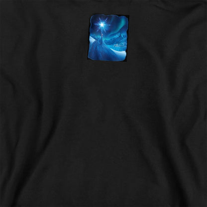 Black - Back - Frozen Childrens-Kids Magical Light Elsa Pullover Hoodie