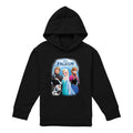 Black - Front - Frozen Childrens-Kids Poster Pullover Hoodie