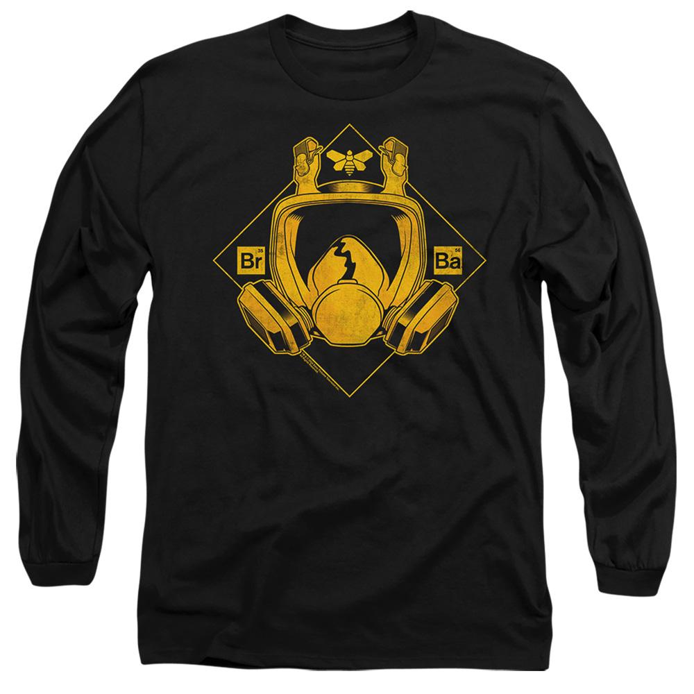 Black - Front - Breaking Bad Unisex Adult Gas Mask Long-Sleeved T-Shirt