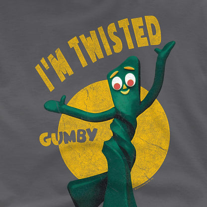 Charcoal - Side - Gumby Unisex Adult Twisted T-Shirt