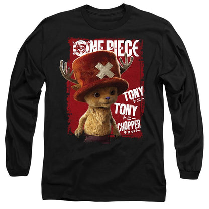 Black - Front - One Piece Live Action Unisex Adult Tony Tony Chopper Long-Sleeved T-Shirt